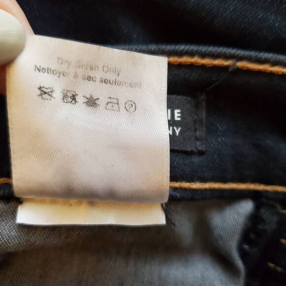 Veronica Beard Debbie 10" Skinny Side Stripe Jeans Dark Slate Wash Size 25 - Picture 12 of 12